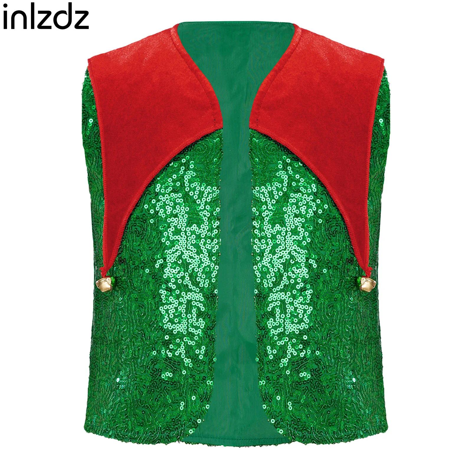 Elf Costume Christmas - Unisex Çocuk Noel Elfi Yeleği Düzensiz