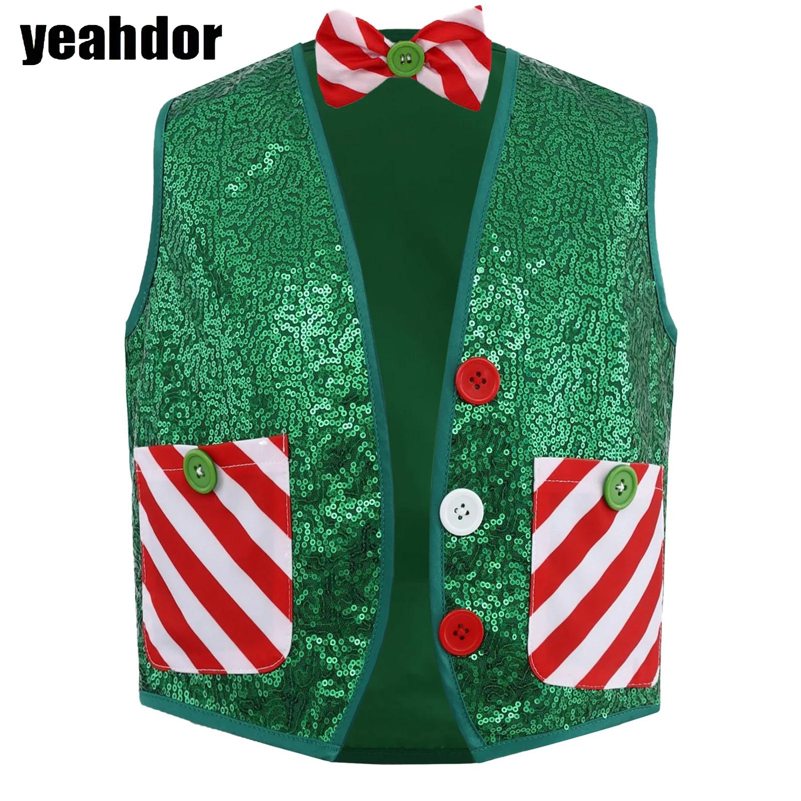 Elf Costume Christmas - Erkek Çocuklar İçin Noel Payetli Noel