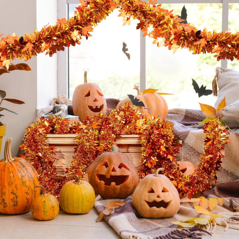 2 adet Şükran Günü Sonbahar Ak - Tinsel Garland Decoration incelemesi ve fiyatı