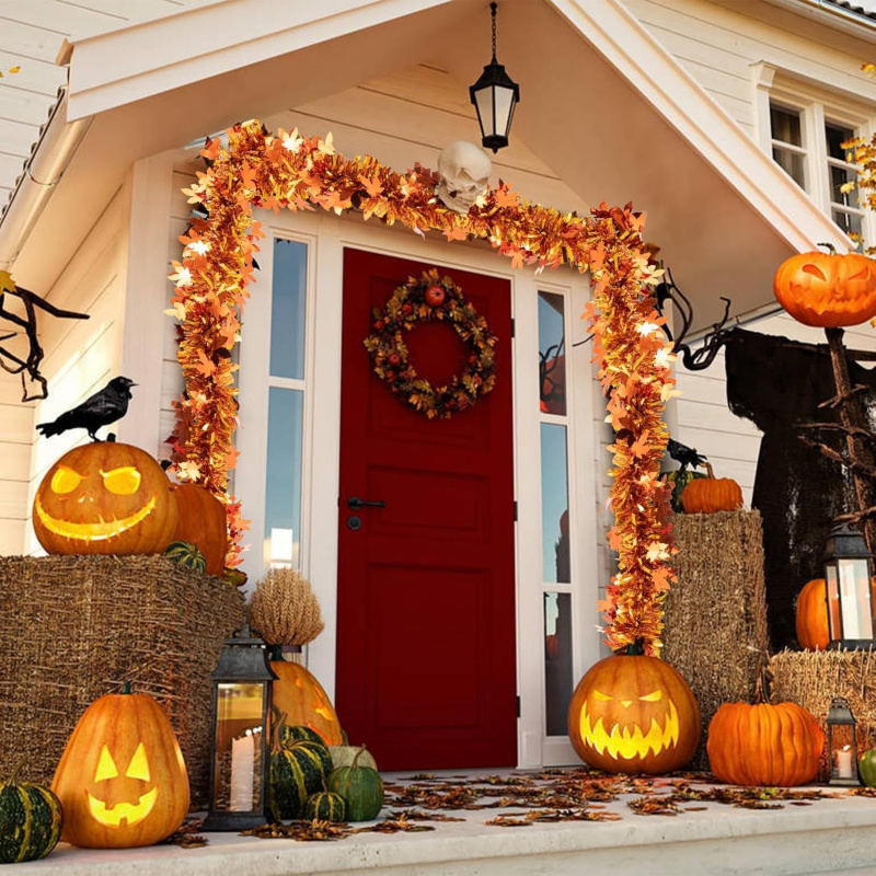 2 adet Şükran Günü Sonbahar Ak - Tinsel Garland Decoration incelemesi ve fiyatı
