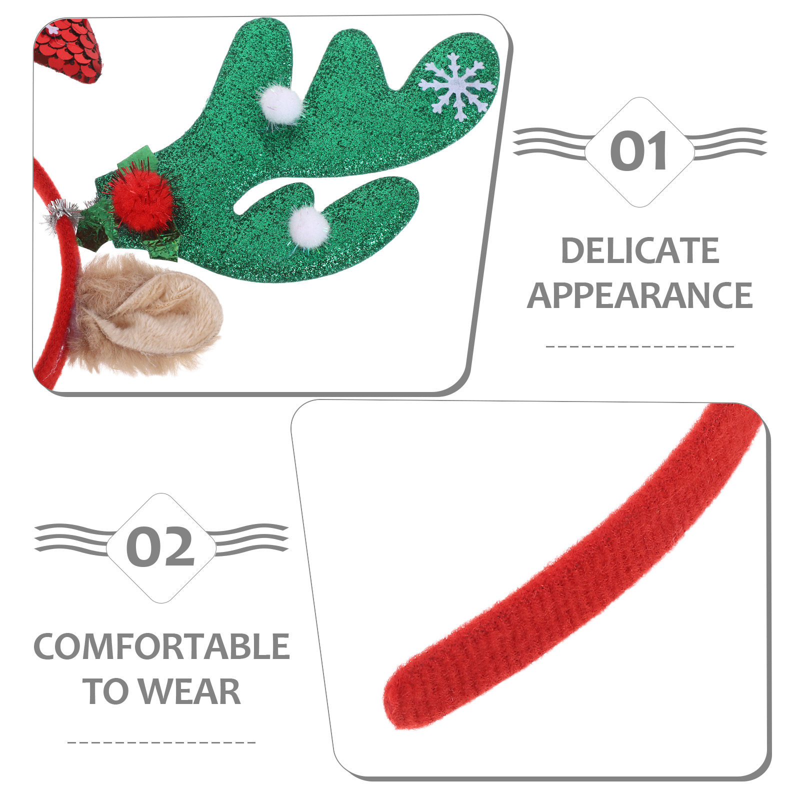 2 adet sevimli ren geyiği kafa - Reindeer Antlers Headband incelemesi ve fiyatı